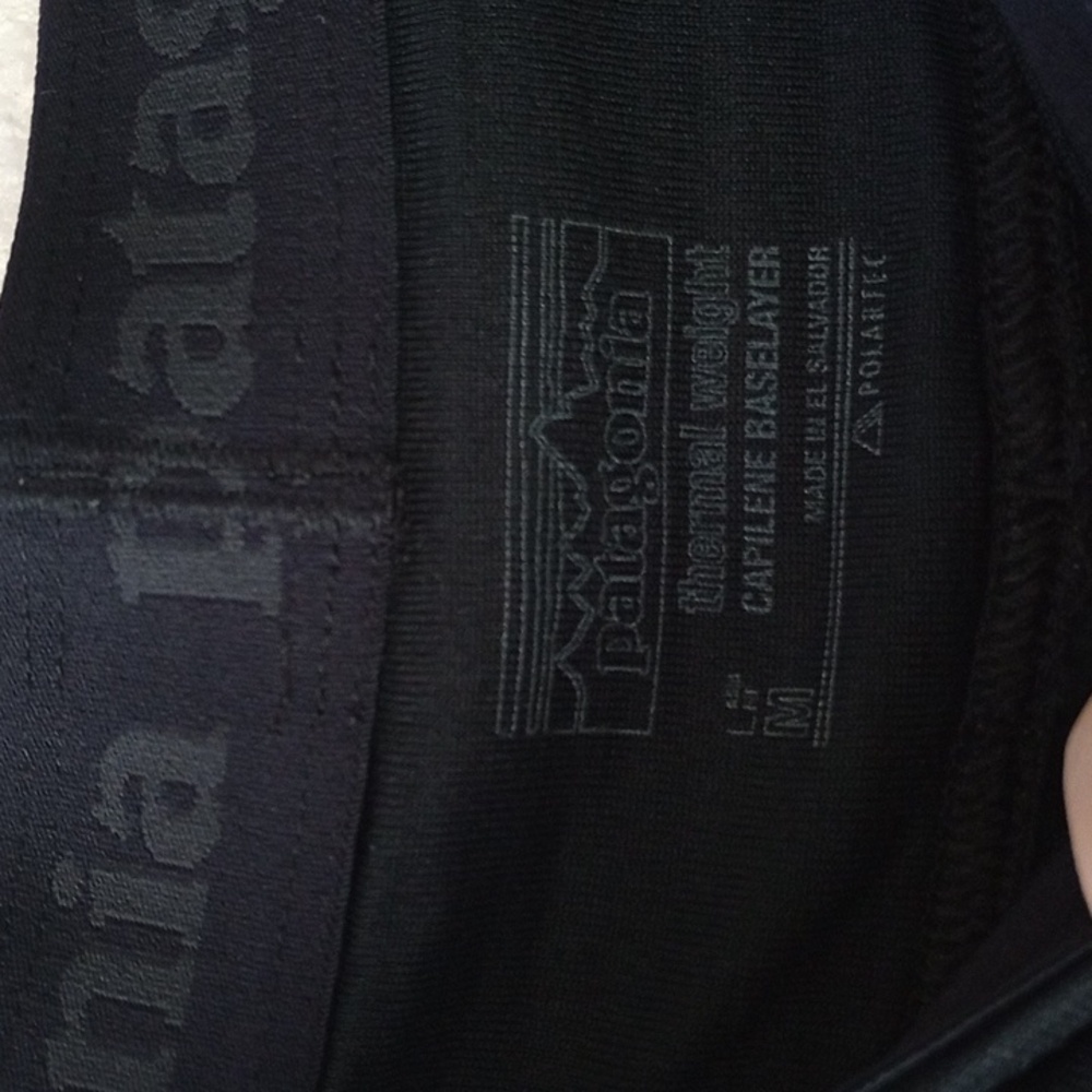 Patagonia Pull On Thermal Weight Capilein Baselayer Polartech Size M Leggings - Picture 5 of 8